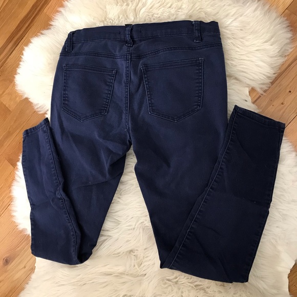 Navy Blue Skinny Jeans - Picture 2 of 3